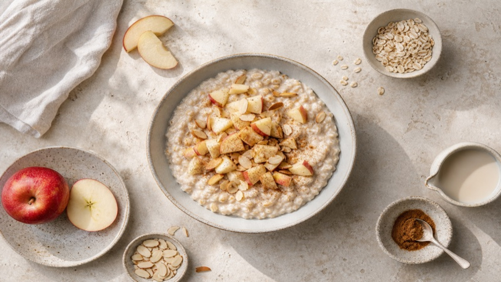 Birchermüsli mit Apfel (vegan)