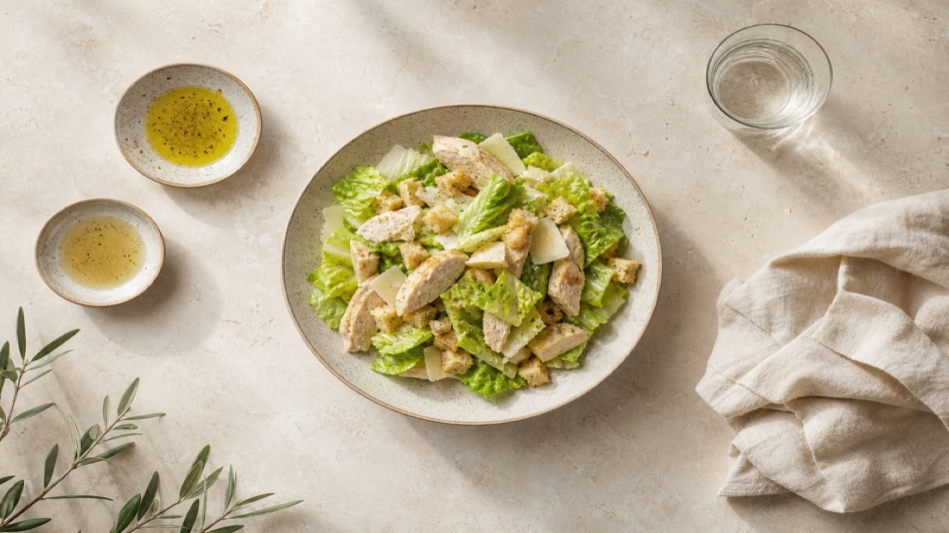 Dean & David - Caesar Chicken Small mit Olivenöl und Essig