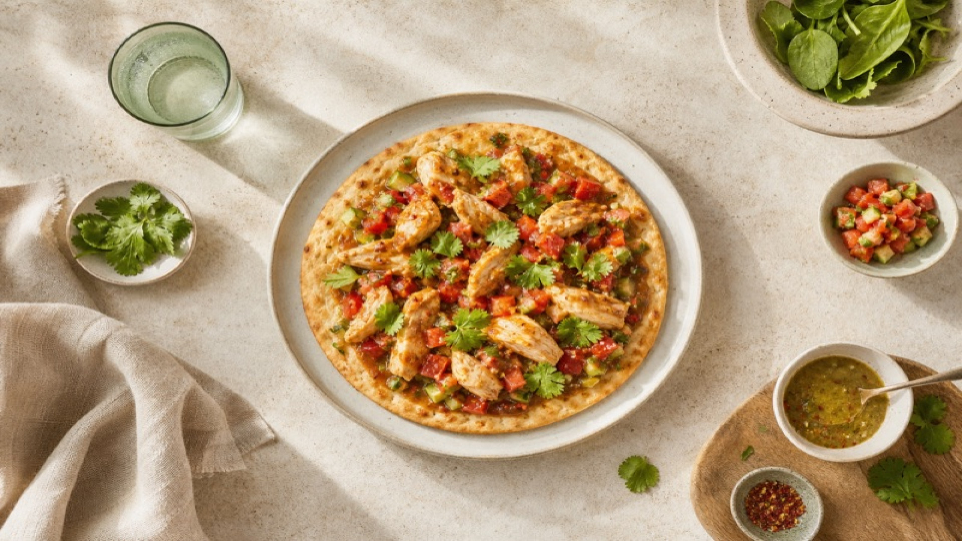 Dean & David - Chicken Salsa Flatbread