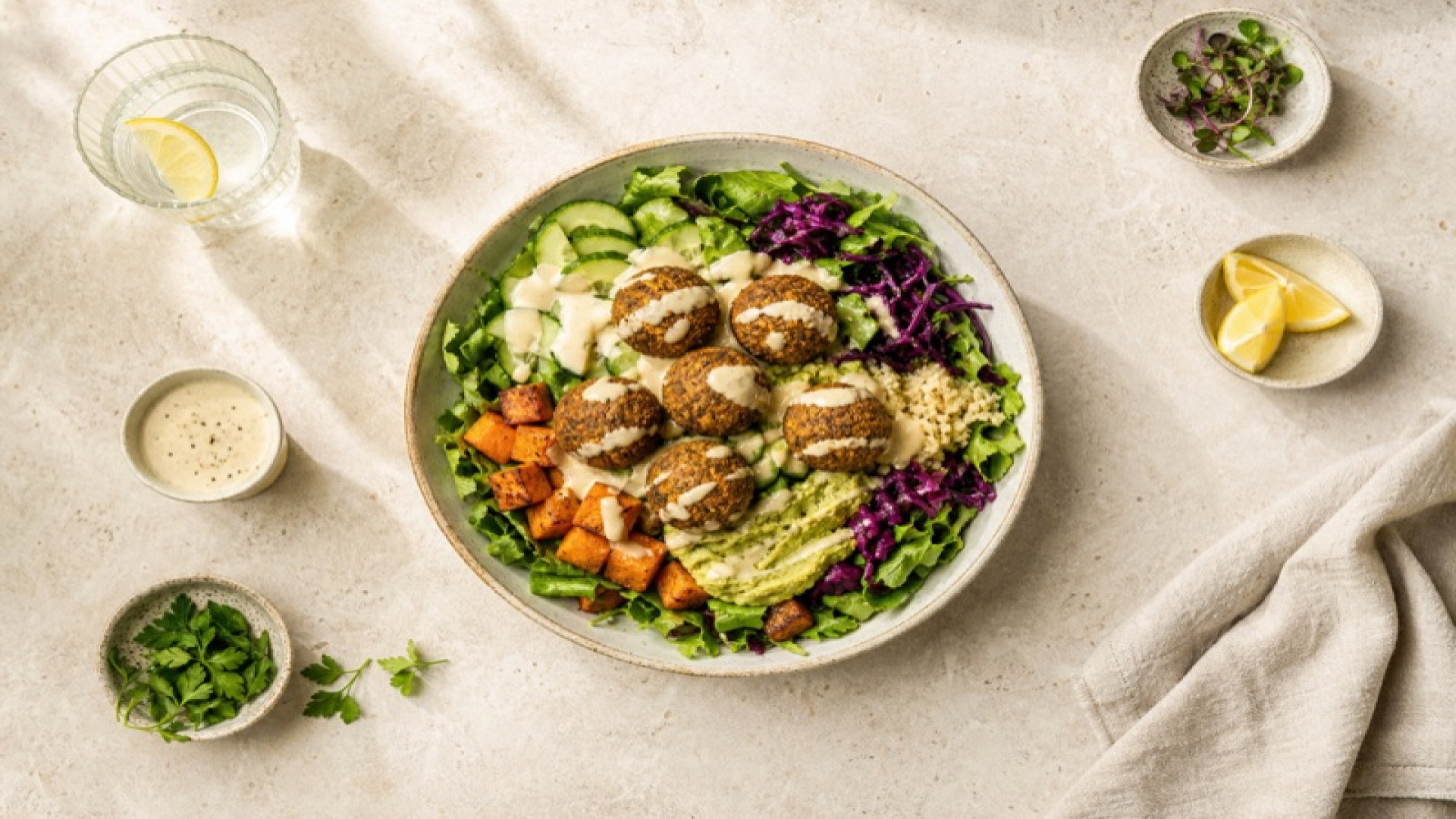 Dean & David - Falafel Tahini Classic mit Tahini Lemon Dressing