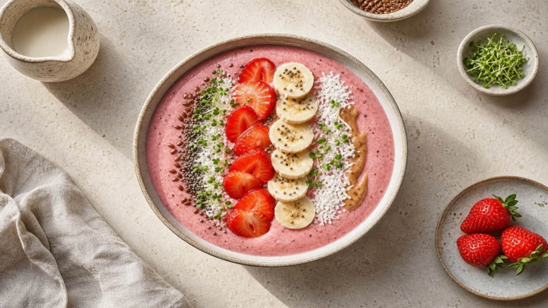 Erdbeer-Smoothie Bowl