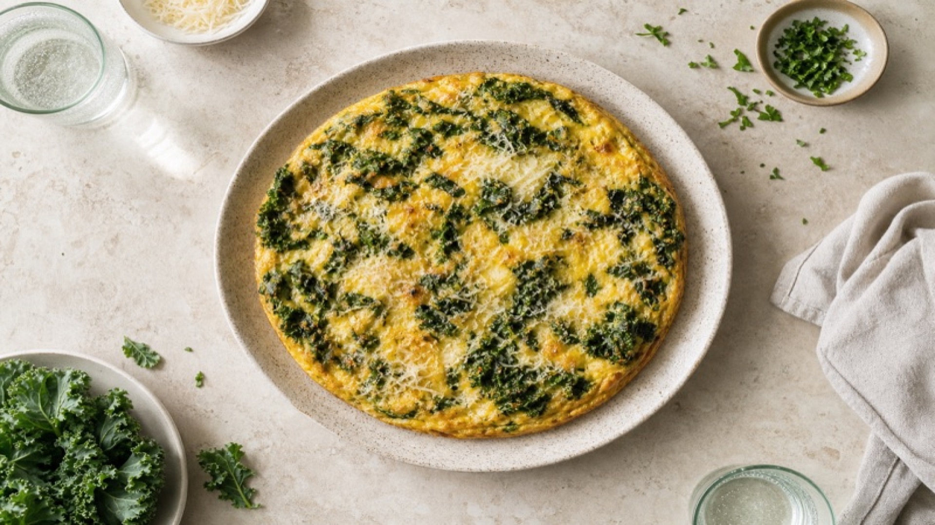 Grünkohl-Frittata mit Parmesan
