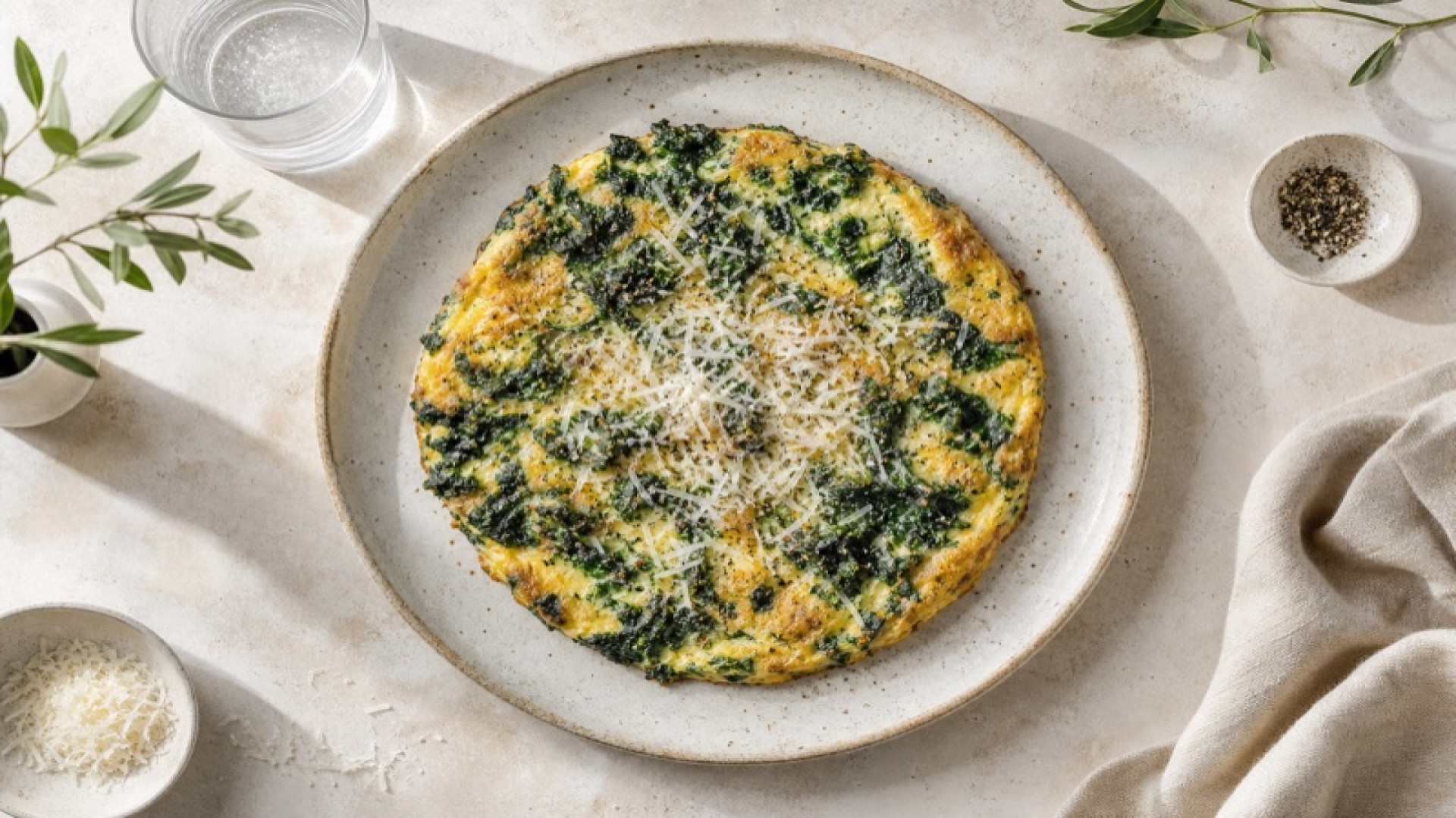 Grünkohl-Omelett mit Parmesan