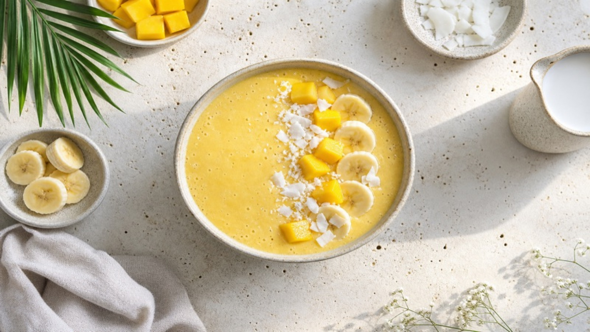 Mango – Bananen Smoothie mit Kokosnussmilch