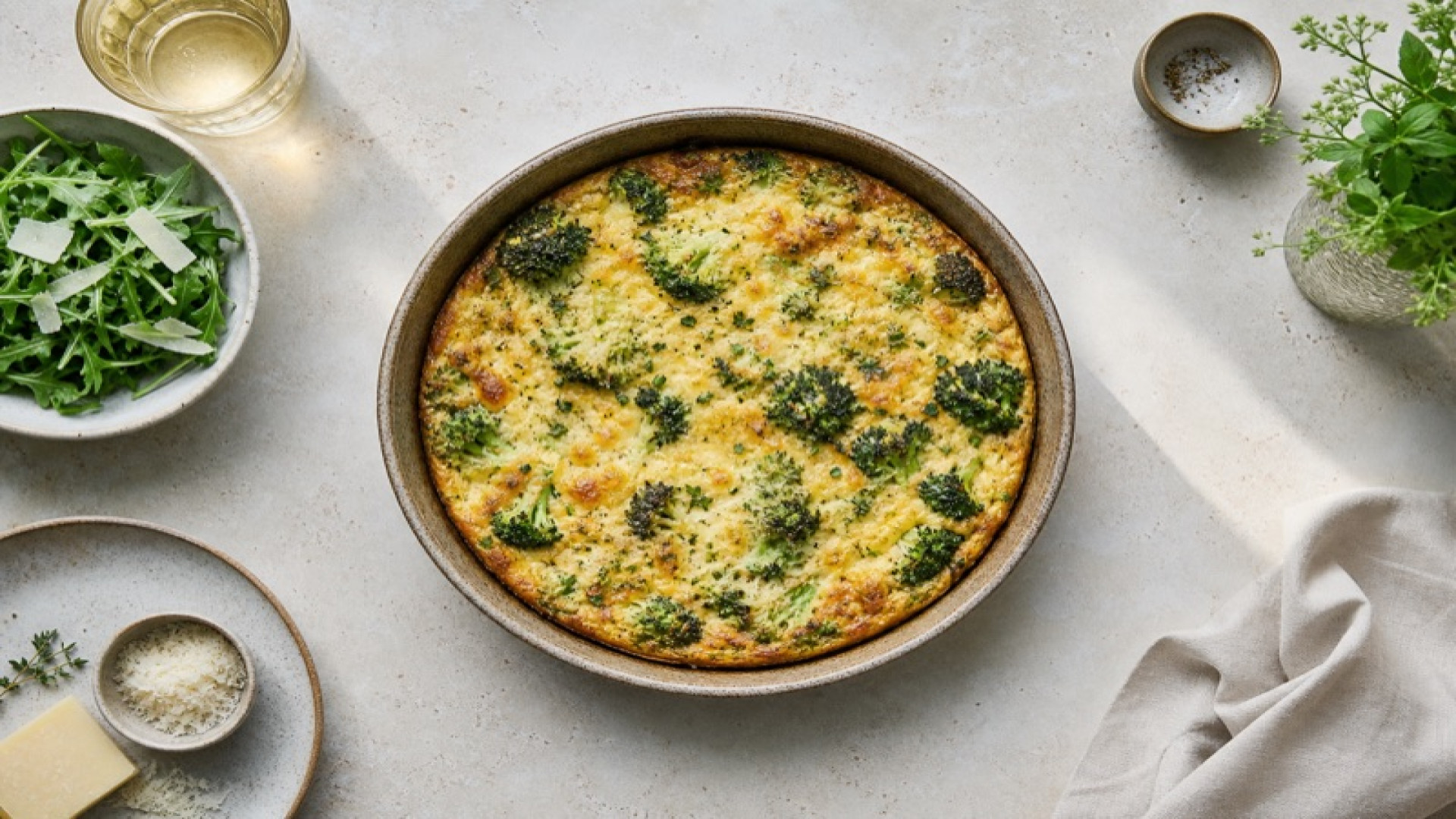 Ofen-Frittata mit Broccoli und Parmesan