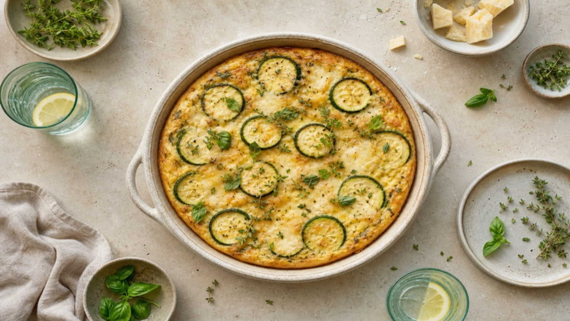 Ofen-Frittata mit Zucchini und Bergkäse