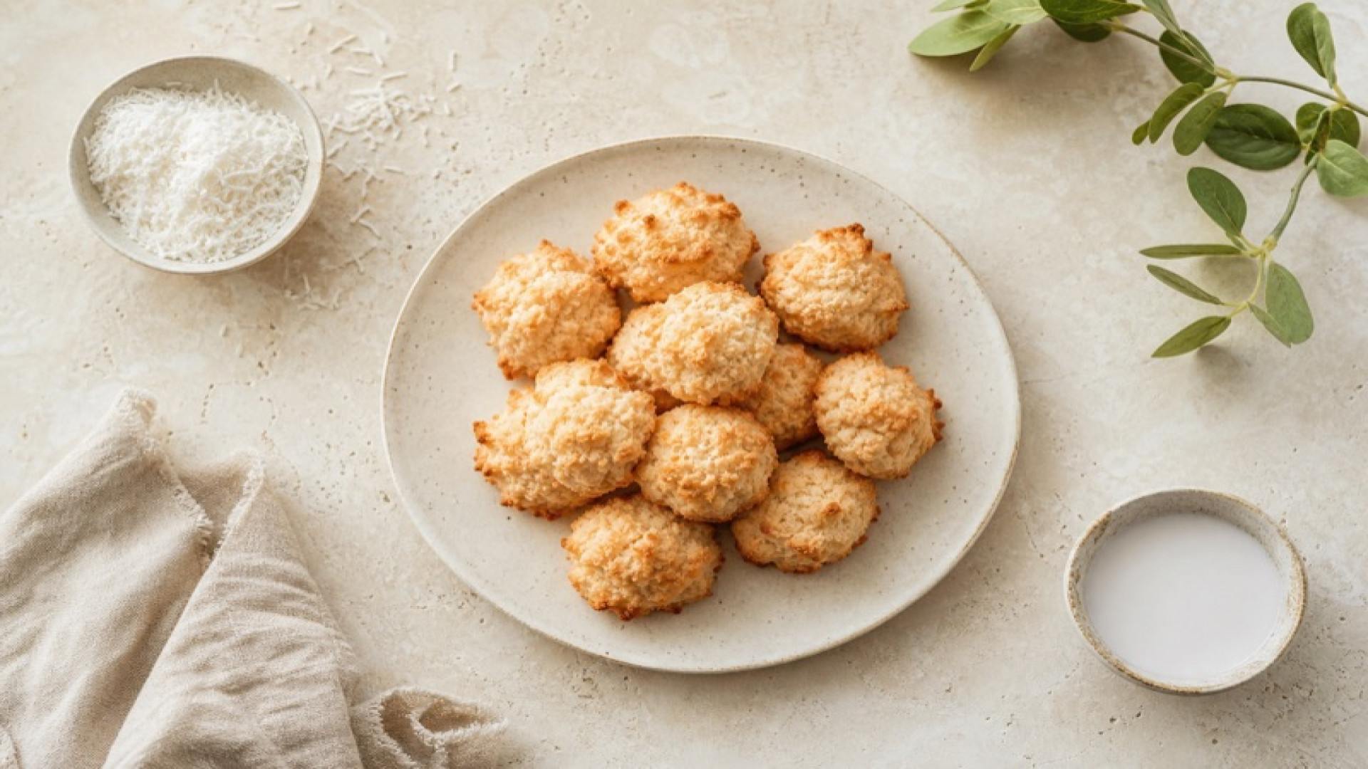 Vegane Kokosnuss Plätzchen